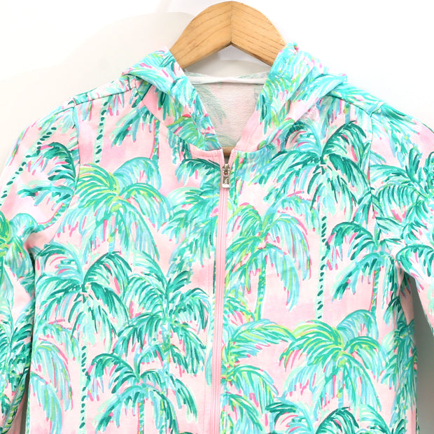 Lilly Pulitzer Kids Little Girl's Zip-Up Coverup Hoodie Dress L 8-10 YRS