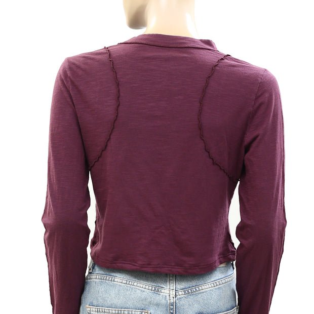 Anthropologie Pilcro Long Sleeve Tee Blouse Top M