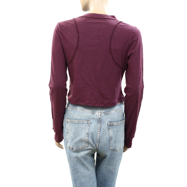 Anthropologie Pilcro Long Sleeve Tee Blouse Top M