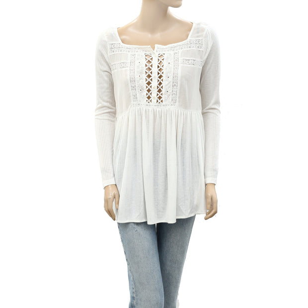 Free People Pretty Please Tunic Top S