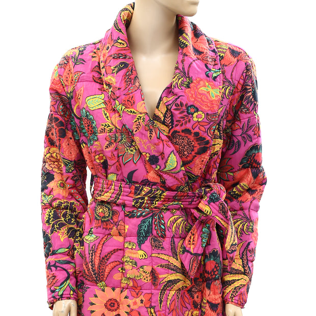 By Anthropologie Amber Floral Robe Cover-up Tunic Top S