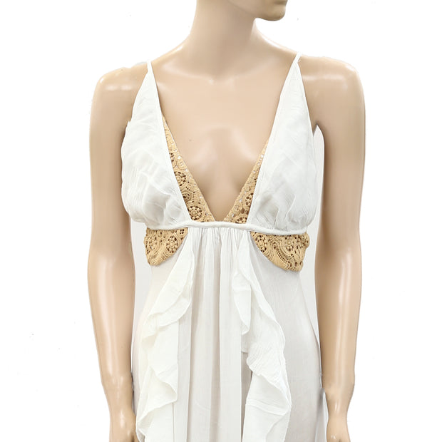 Free People Endless Summer Crochet Lace Midi Dress S