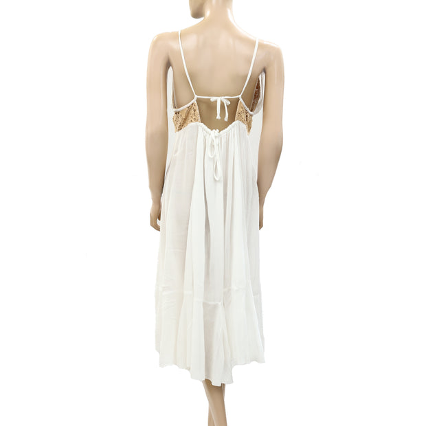 Free People Endless Summer Crochet Lace Midi Dress S