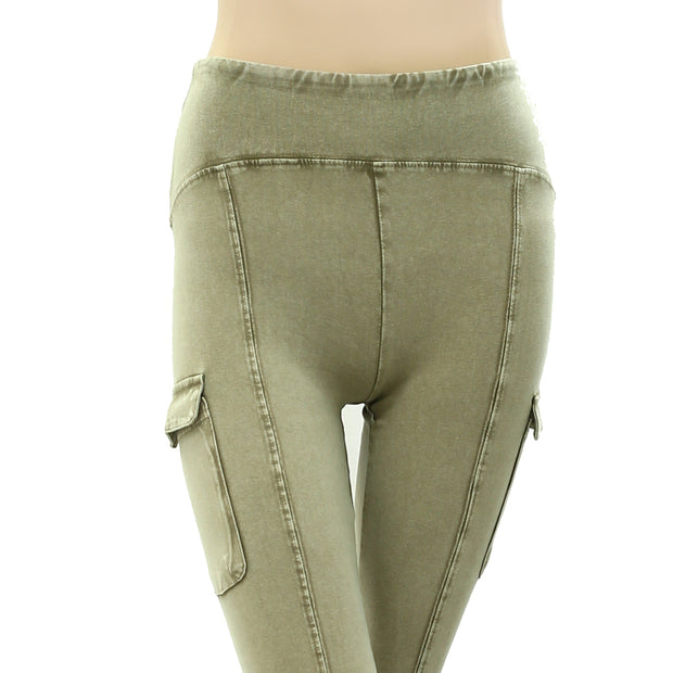 Out From Under Urban Outfitters Aria High-Waisted Cargo Flare Pants S