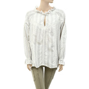 Sundance Ruffle Lace Tunic Top L