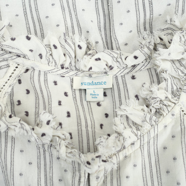 Sundance Ruffle Lace Tunic Top L