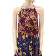By Anthropologie Tiered Halter Cover-Up Maxi Dress 2XPS