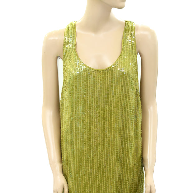Velvet by Graham & Spencer Anthropologie Sequin Embellished Maxi Dress S