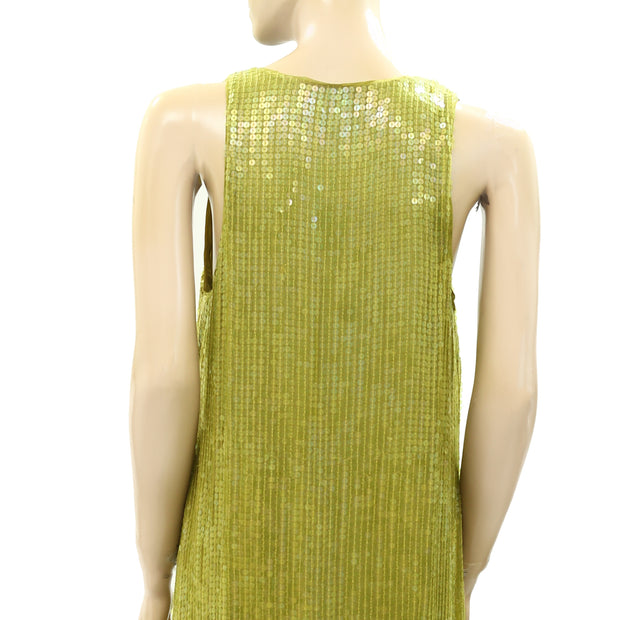Velvet by Graham & Spencer Anthropologie Sequin Embellished Maxi Dress S