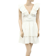 Sea New York Striped Ruffle Tiered Mini Dress S