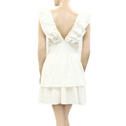 Sea New York Striped Ruffle Tiered Mini Dress S