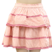 Sea New York Lace Ruffle Tiered Mini Skirt XS