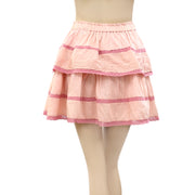 Sea New York Lace Ruffle Tiered Mini Skirt XS