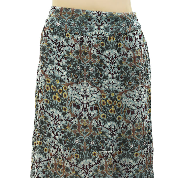 Ba&sh Floral Printed Midi Skirt XS