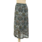 Ba&sh Floral Printed Midi Skirt XS