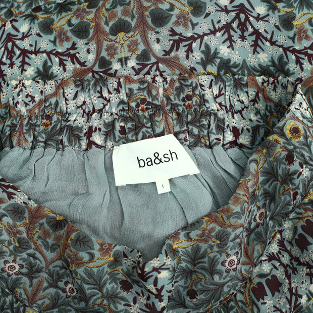 Ba&sh Floral Printed Midi Skirt XS
