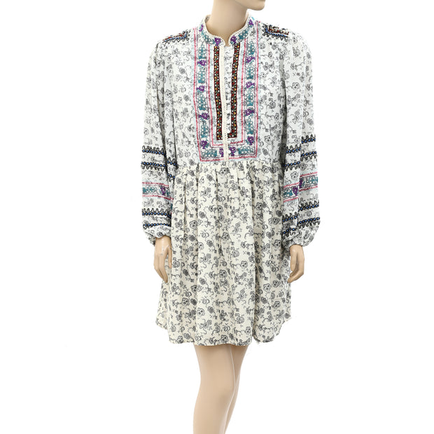 Sea New York Floral Beaded Embellished Mini Dress S