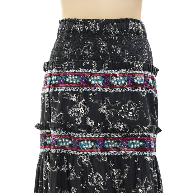 Sea New York Paisley Printed Maxi Skirt