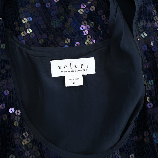 Velvet by Graham & Spencer Anthropologie Sequin Embellished Tank Top S