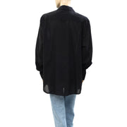 Nili Lotan Solid Buttondown Shirt Tunic Top L