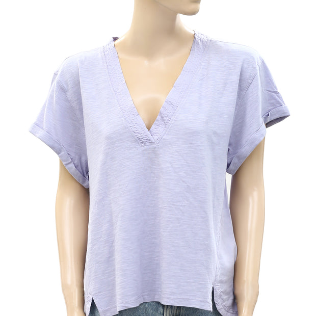 Daily Practice by Anthropologie V-Neck Short-Sleeve Tee Tunic Top