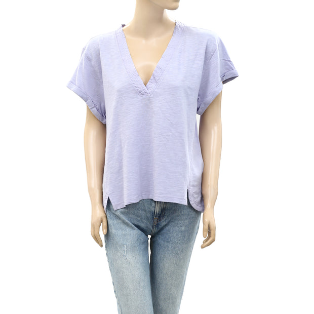 Daily Practice by Anthropologie V-Neck Short-Sleeve Tee Tunic Top