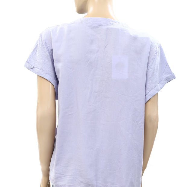 Daily Practice by Anthropologie V-Neck Short-Sleeve Tee Tunic Top