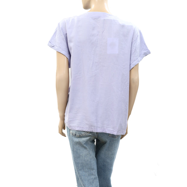 Daily Practice by Anthropologie V-Neck Short-Sleeve Tee Tunic Top