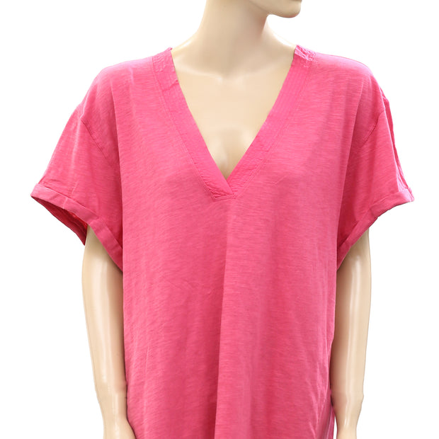 Daily Practice by Anthropologie V-Neck Short-Sleeve Tee Tunic Top