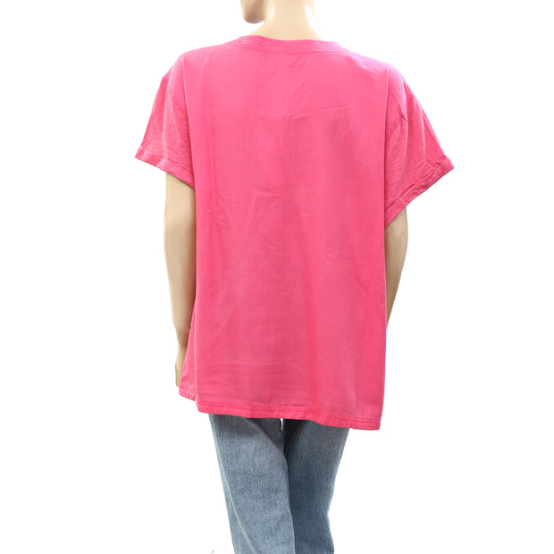 Daily Practice by Anthropologie V-Neck Short-Sleeve Tee Tunic Top