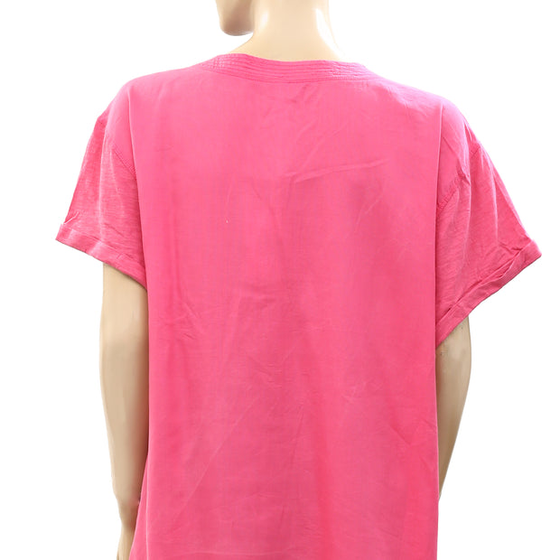 Daily Practice by Anthropologie V-Neck Short-Sleeve Tee Tunic Top