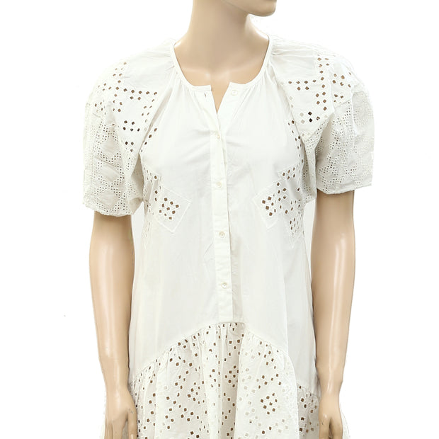 Sea New York Eyelet Embroidered Midi Dress S