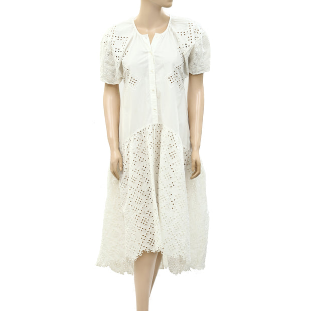 Sea New York Eyelet Embroidered Midi Dress S