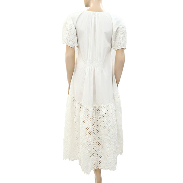Sea New York Eyelet Embroidered Midi Dress S