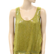 Velvet by Graham & Spencer Anthropologie Sequin Embellished Tank Top S