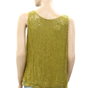Velvet by Graham & Spencer Anthropologie Sequin Embellished Tank Top S