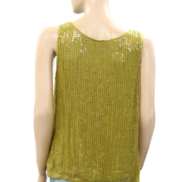 Velvet by Graham & Spencer Anthropologie Sequin Embellished Tank Top S