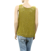 Velvet by Graham & Spencer Anthropologie Sequin Embellished Tank Top S