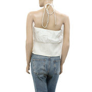 Maeve Anthropologie Woven Halter Blouse Top S