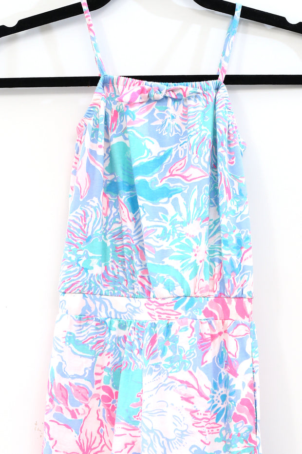Lilly Pulitzer Girls Kids Printed Jumpsuit Floral Cotton XS 2-3 Years
