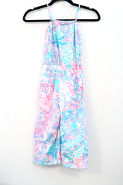 Lilly Pulitzer Girls Kids Printed Jumpsuit Floral Cotton XS 2-3 Years