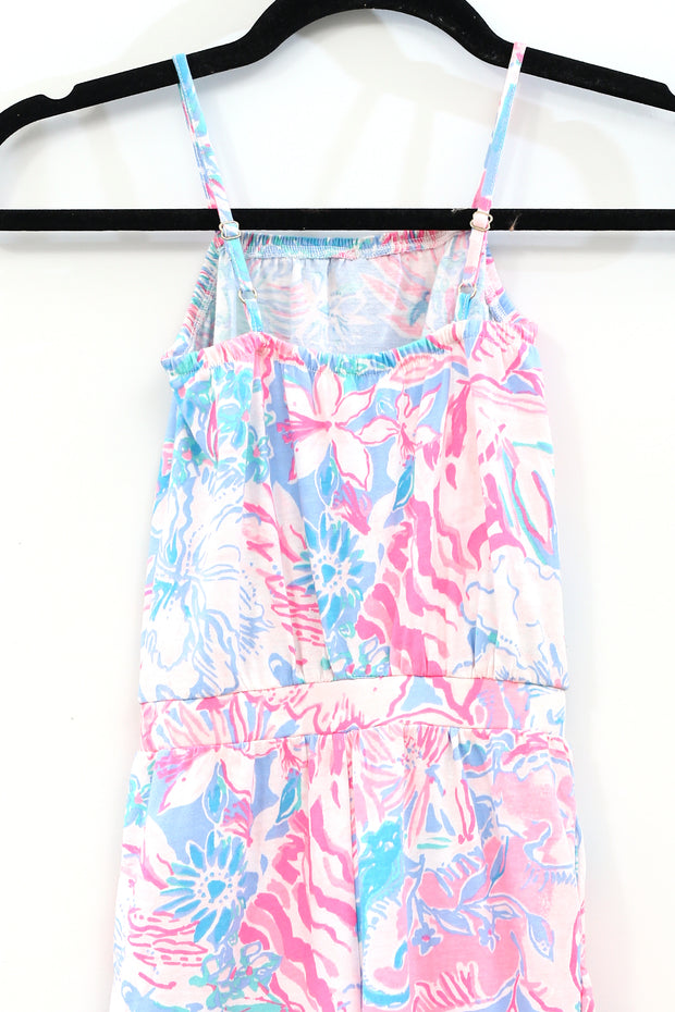 Lilly Pulitzer Girls Kids Printed Jumpsuit Floral Cotton XS 2-3 Years