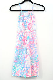 Lilly Pulitzer Girls Kids Printed Jumpsuit Floral Cotton XS 2-3 Years