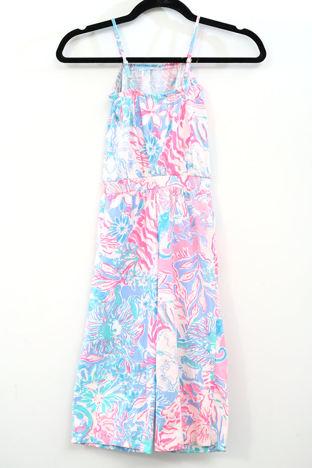 Lilly Pulitzer Girls Kids Printed Jumpsuit Floral Cotton XS 2-3 Years