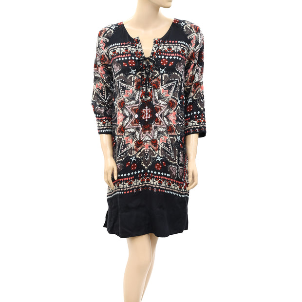Odd Molly Anthropologie Floral Embroidered Printed Mini Dress M-2