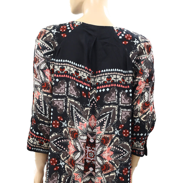 Odd Molly Anthropologie Floral Embroidered Printed Mini Dress M-2