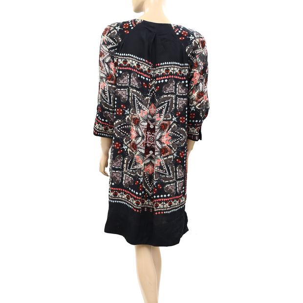 Odd Molly Anthropologie Floral Embroidered Printed Mini Dress M-2