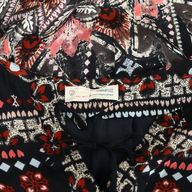 Odd Molly Anthropologie Floral Embroidered Printed Mini Dress M-2
