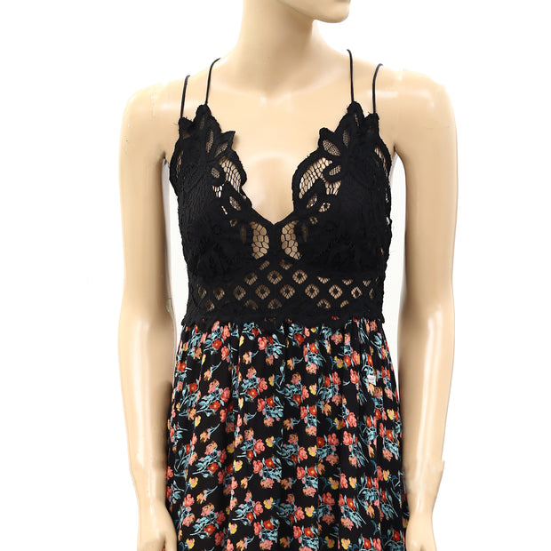 Free People FP One "Adella" Printed Slip Mini Dress M