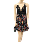 Free People FP One "Adella" Printed Slip Mini Dress M